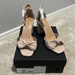 Banana Republic Suede Bow Block Heels